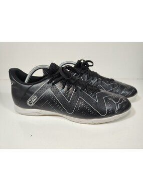Puma Future Play It Indoor Soccer Shoes Men's 11 Black Silver 107382-02